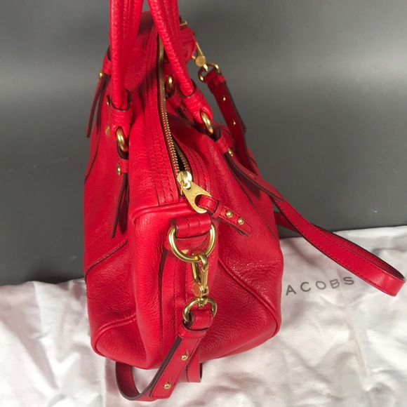 Marc by Marc Jacobs Red Leather Satchel Purse - Picture 4 of 7